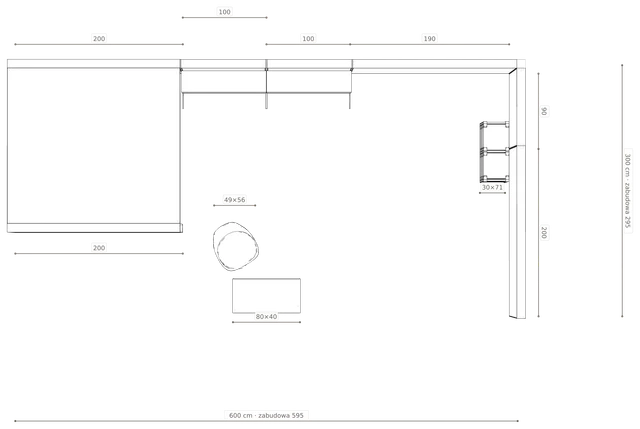 Rzut z wymiarami