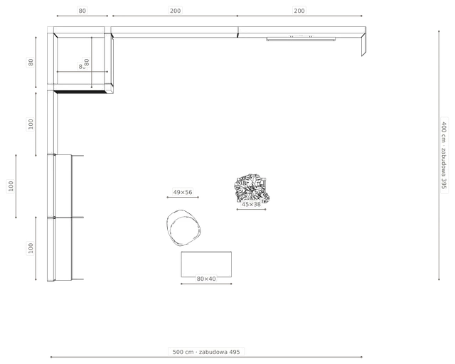 Rzut z wymiarami