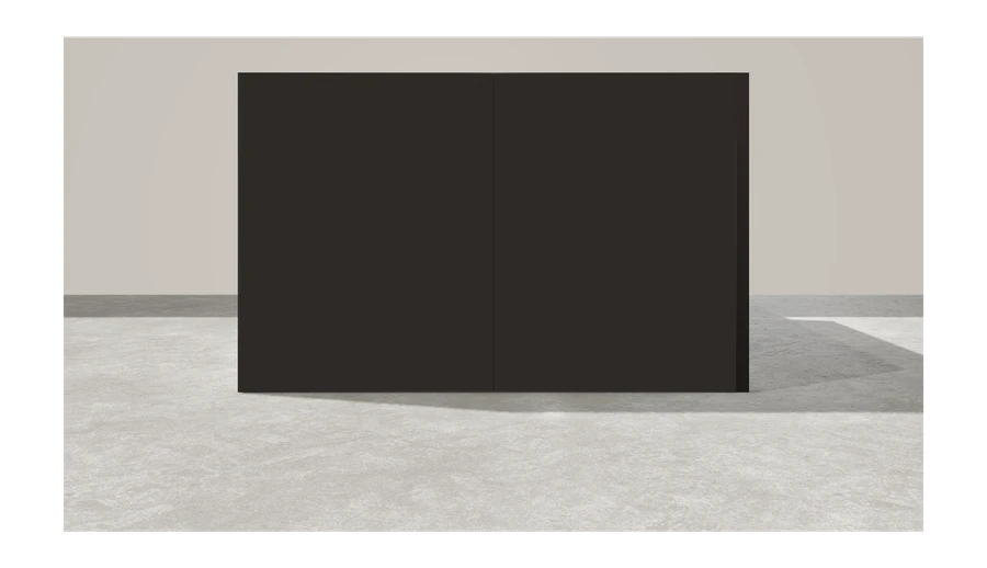 Z boku stoiska targowego stoisko szeregowe 5x4 m100 led  ekspozycyjny z1 r1 s0 l1 e1 p0 w0 m0 g0 a0 v2 o1