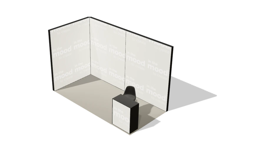 Układ z góry stoiska targowego stoisko narozne lewe 4x2 m100 led  podstawowy z0 r0 s0 l1 e0 p0 w0 m0 g0 a4 v2 o2
