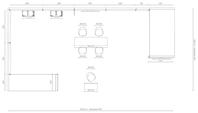 Rzut z wymiarami