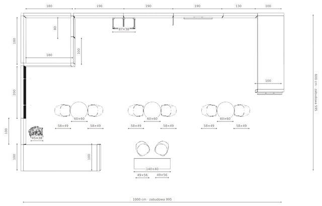 Rzut z wymiarami