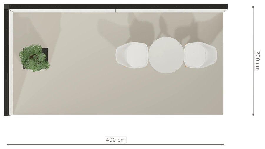 Rzut z góry stoiska stoisko narozne lewe 4x2 m100 led  podstawowy z0 r0 s0 l0 e0 p0 w0 m0 g0 a4 v2 o4