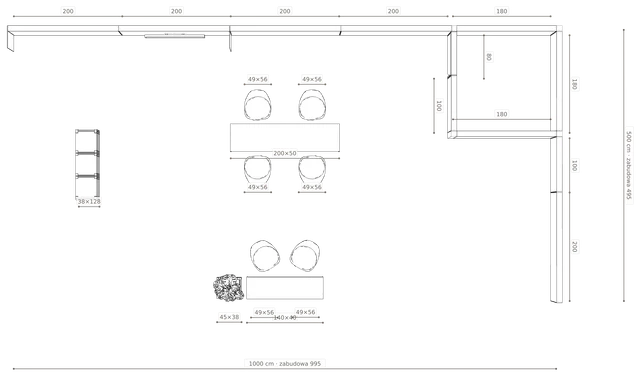 Rzut z wymiarami