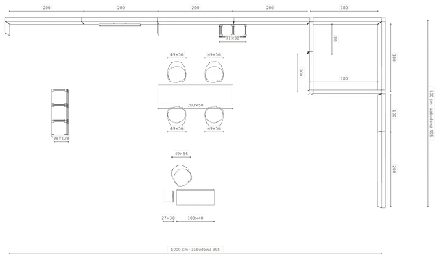 Rzut z wymiarami