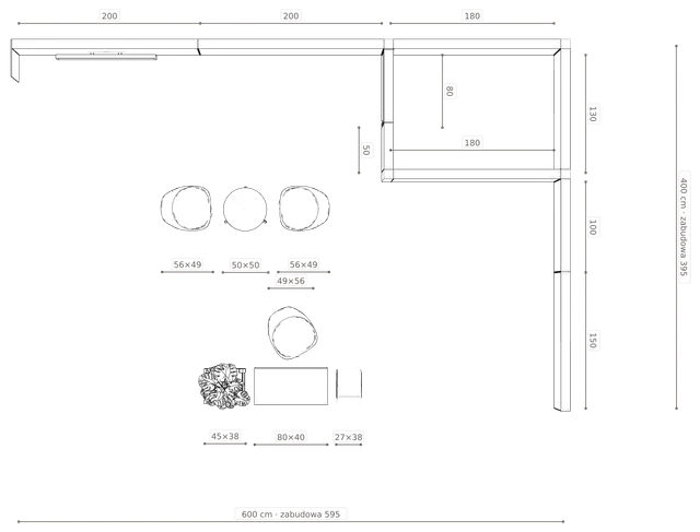 Rzut z wymiarami