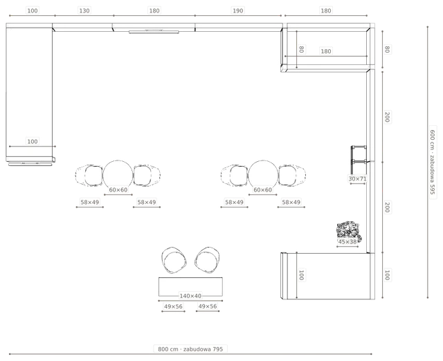 Rzut z wymiarami