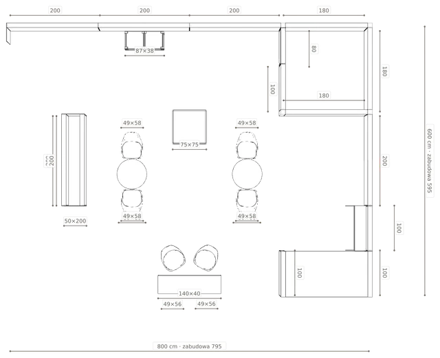 Rzut z wymiarami