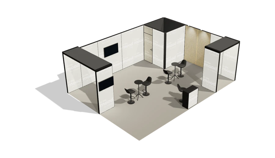 Układ z góry stoiska targowego stoisko narozne prawe 8x6 m100 led  pelny z2 r0 s2 l1 e1 p0 w0 m0 g1 a2 v2 2sufity o5