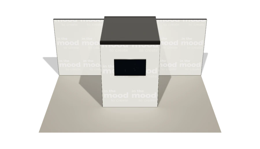 Układ z góry stoiska targowego stoisko polwyspowe 6x4 m100 led pelny z0 r0 s2 l0 e1 p0 w0 m0 g0 a4 v2 o6