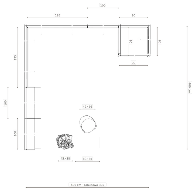 Rzut z wymiarami