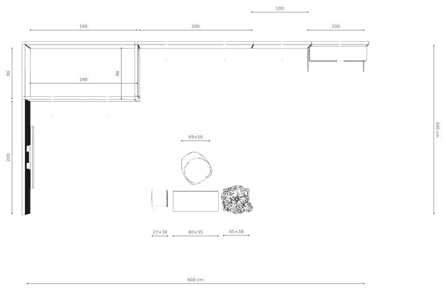 Rzut z wymiarami