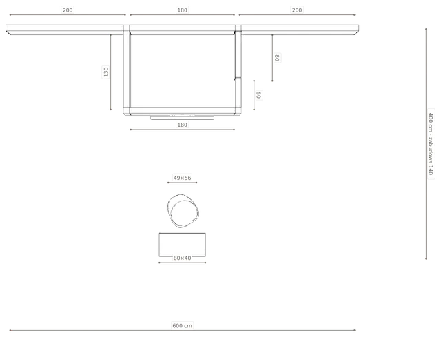 Rzut z wymiarami