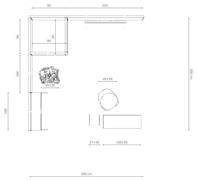 Rzut z wymiarami