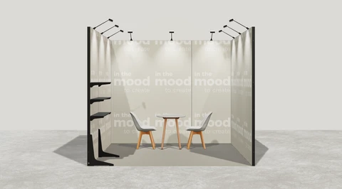 Gotowe stoisko 3 × 3 m, szeregowe, M50